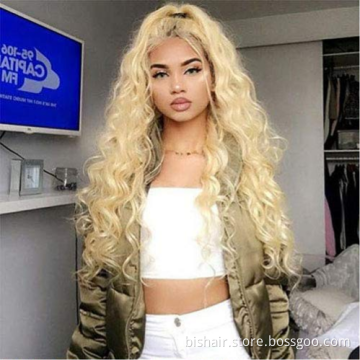 613 blond hair 3 bunches of real blond hair tresses 9A grade Brazilian wave 100% remy real hair tresses 613 bunches of wholesale